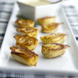 A plate of Fried Artichoke Hearts