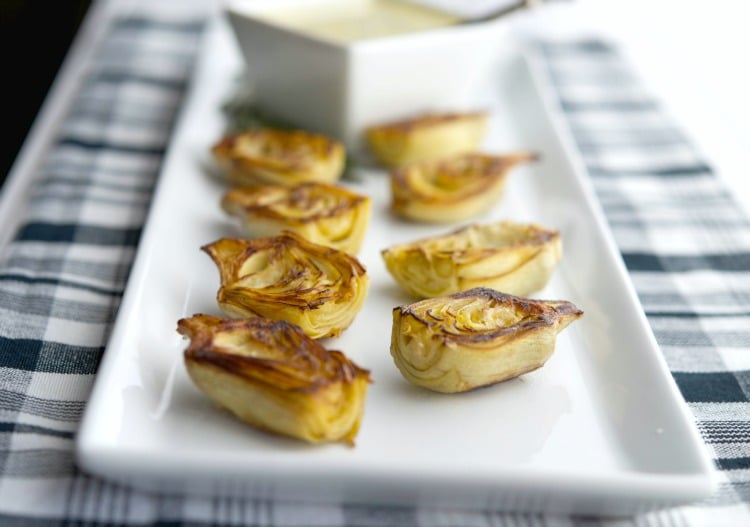 A plate of Fried Artichoke Hearts