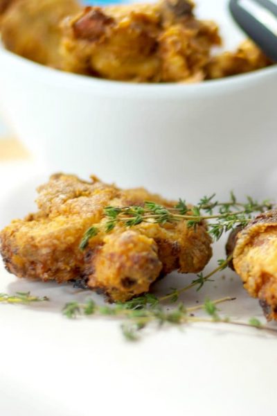 Buttermilk Fried Chicken Thighs close up