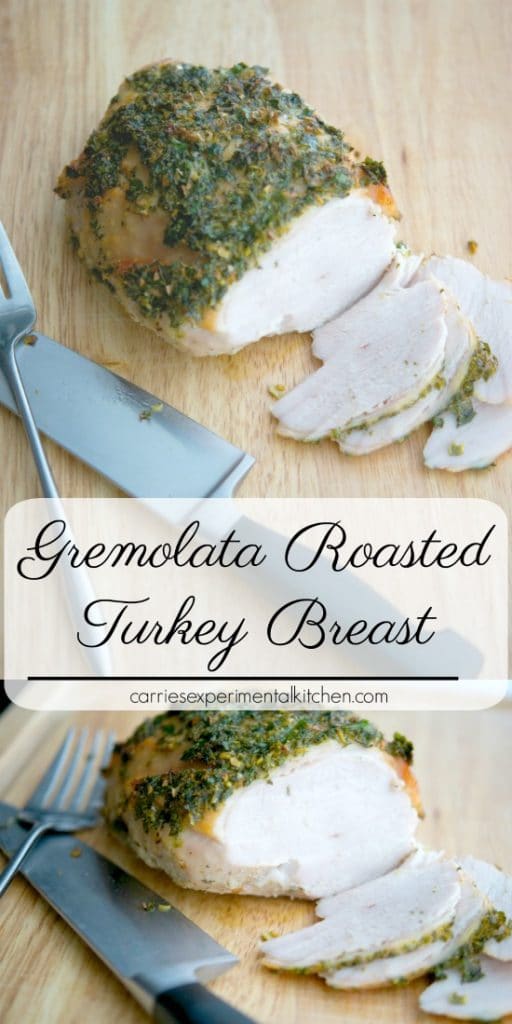 A close up of Gremolata Roasted Turkey Breast