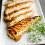 Lemon Dill Grilled Chicken is marinated in a brine of fresh lemon juice and dill weed; then grilled until juicy and delicious.