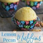 collage photo of lemon muffins
