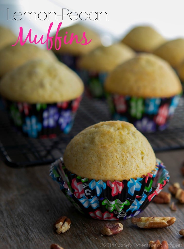 lemon-pecan muffins