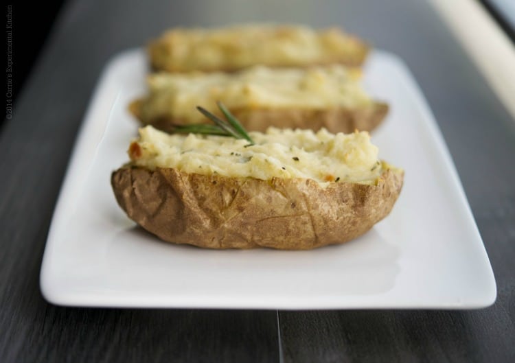Roasted Garlic & Rosemary Twice Baked Potatoes