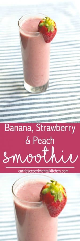 Peach, Banana and Strawberry Smoothie