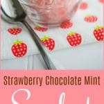 Strawberry Chocolate Mint Sorbet: This sorbet made with fresh strawberries and chocolate mint leaves is deliciously refreshing.