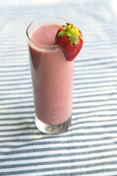 Strawberry, Banana and Peach Smoothie