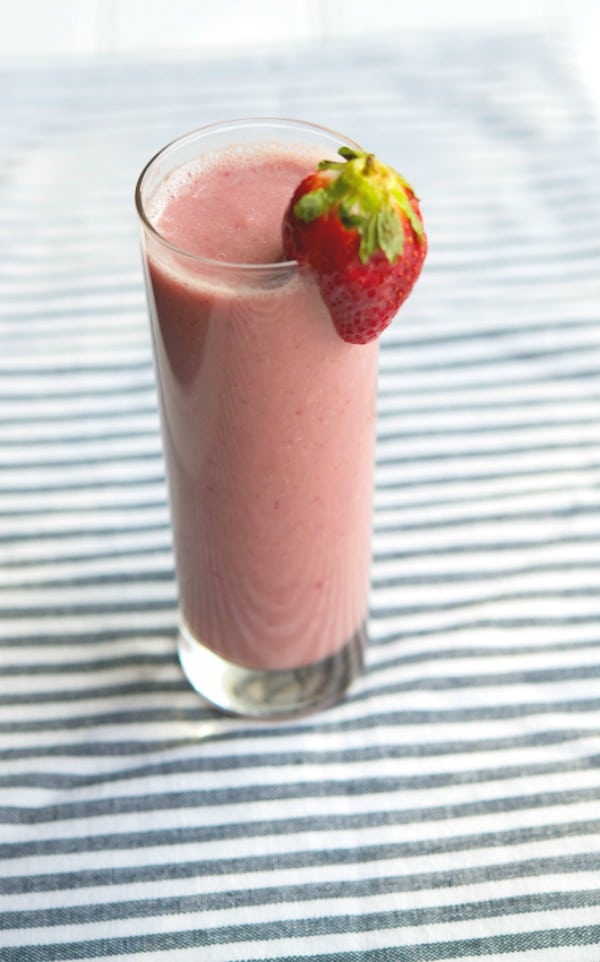 Strawberry, Banana and Peach Smoothie