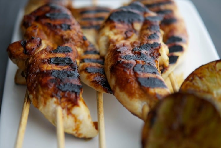 Honey Lime Grilled Chicken Skewers