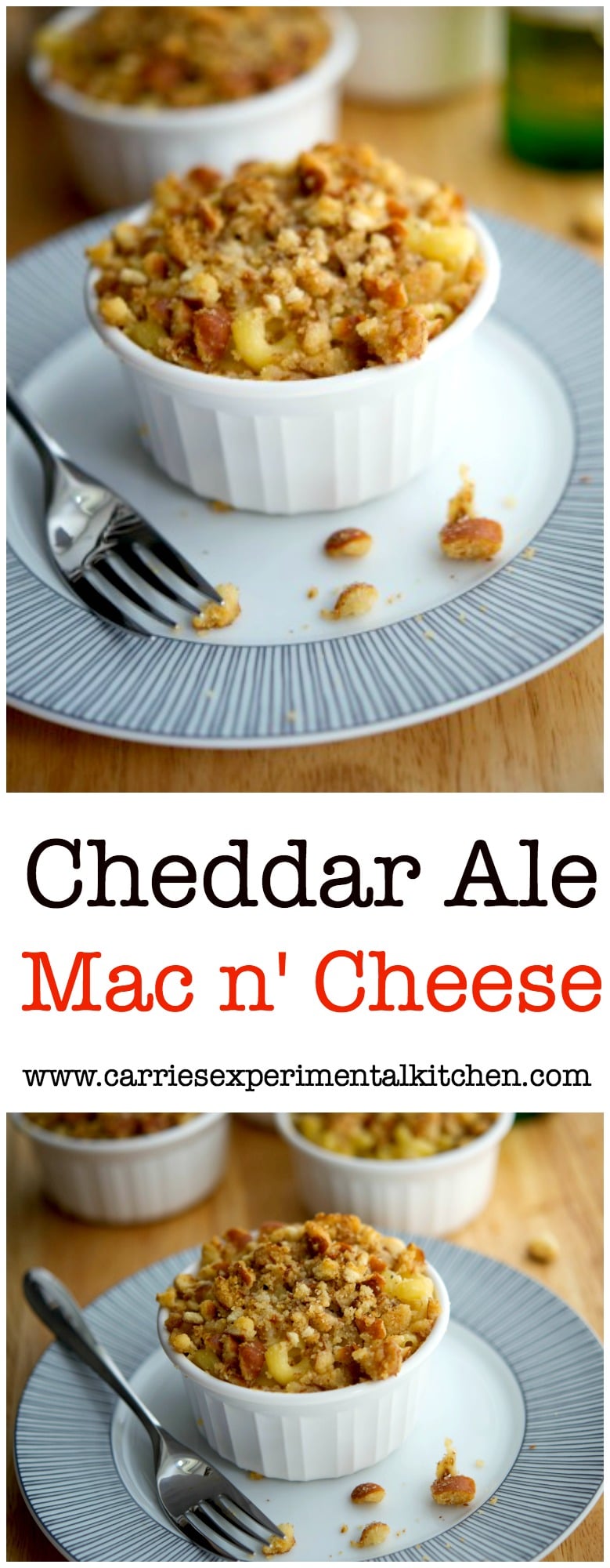 Cheddar Ale Mac n' Cheese: A creamy, grown up twist to classic mac n' cheese using cheddar, ale and a sourdough pretzel buttery crumb topping. #pasta #macandcheese