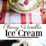 This homemade Cherry Vanilla Ice Cream made with fresh cherries, Madagascar vanilla, heavy cream, milk and sugar is super creamy and refreshing.