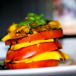 Heirloom Tomato and Mangoes with Balsamic Reduction
