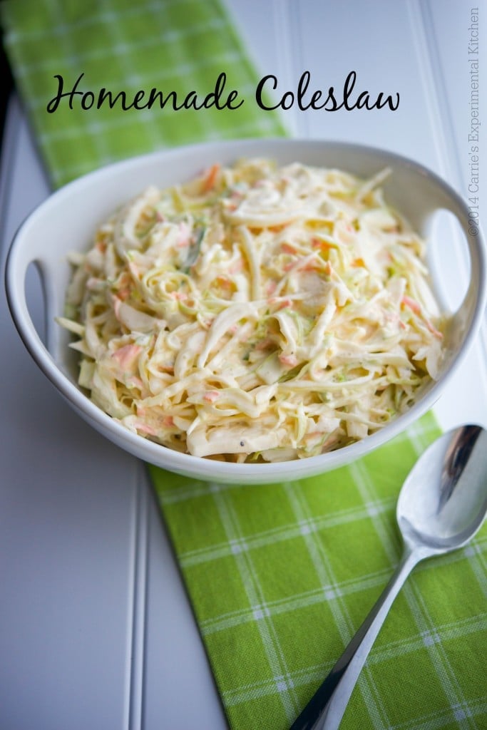 Homemade Coleslaw | Carrie's Experimental Kitchen #salads