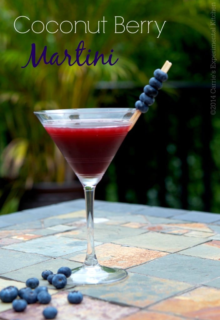 Coconut Berry Martini in a glass