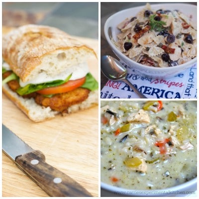 Soup, Salad & Sandwich Chicken Collage