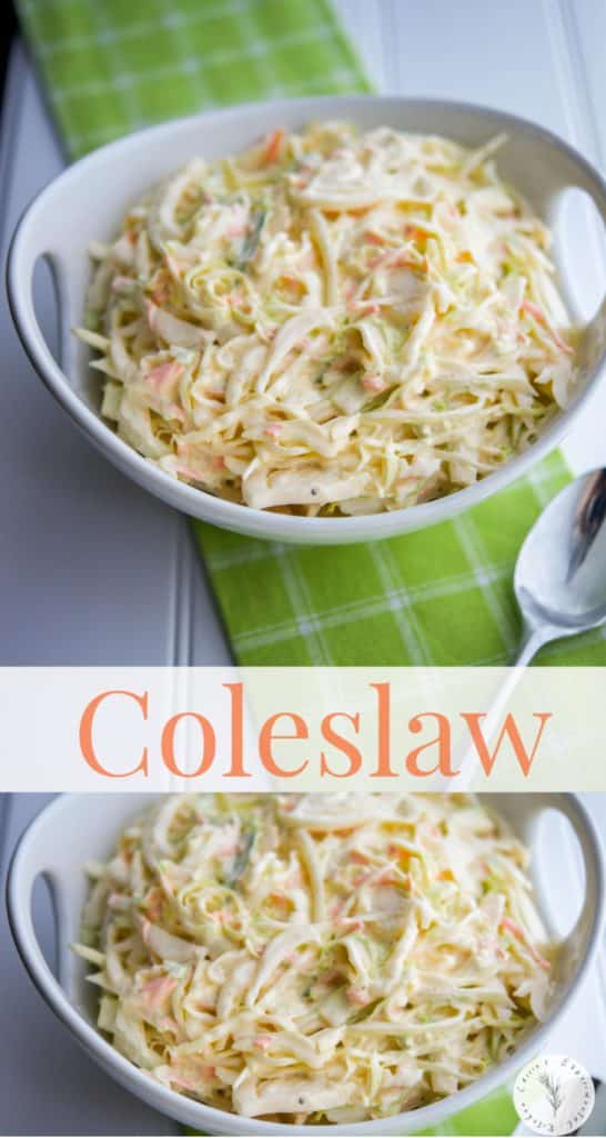 This Homemade Coleslaw made with cabbage, carrots and a creamy mayonnaise based dressing is easy to make and a must have for any get together. 