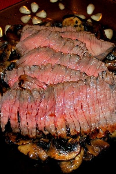 Beef London Broil marinated in Jack Daniels Tennessee Honey and spices; then grilled to perfection.