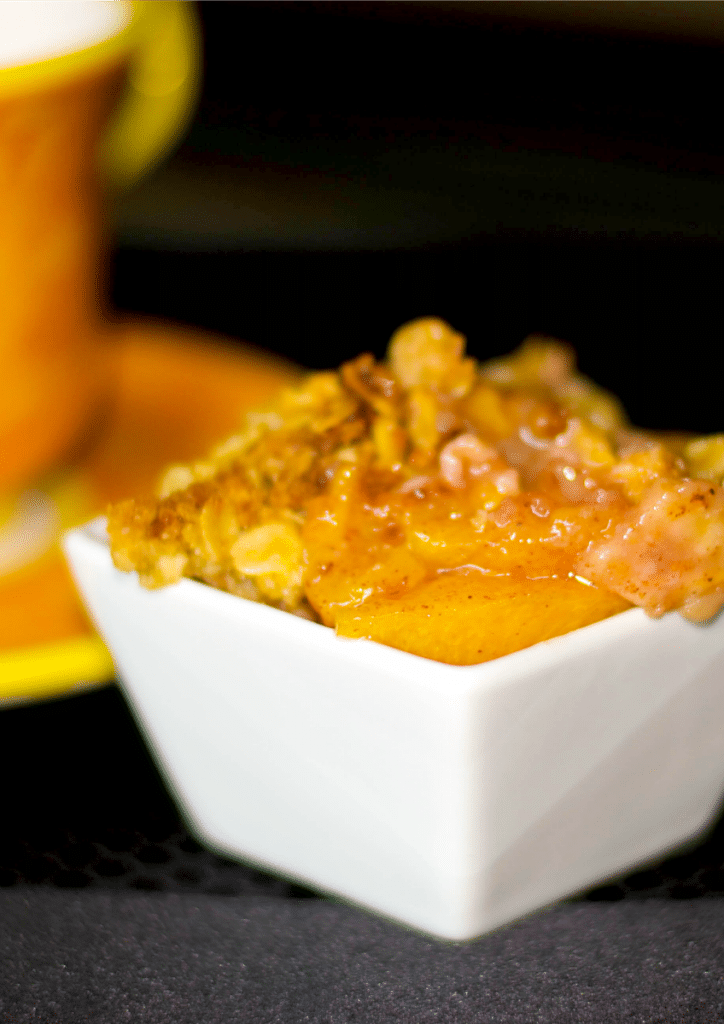 Peach Crisp in a dish