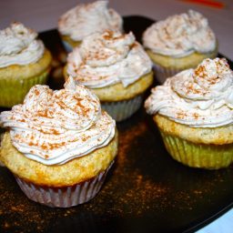 A tray of cupcakes