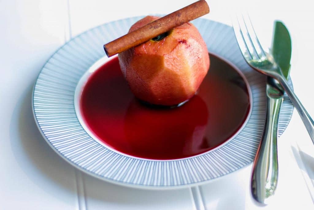 Chianti Poached Apples