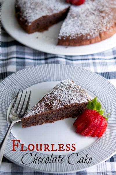 This Flourless Chocolate Cake is decadent and rich, just like a brownie and perfect for those following a gluten free lifestyle.