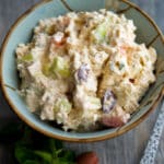 This Greek Chicken Salad is deliciously flavorful and a fantastic way to repurpose leftover roasted or grilled chicken or turkey.