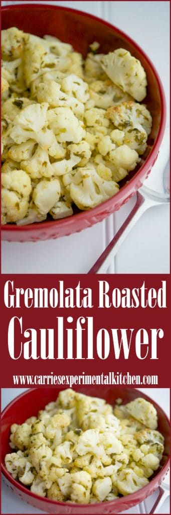 Gremolata Roasted Cauliflower collage