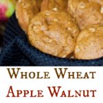 Whole Wheat Apple Walnut Muffin Tops are made with wholesome ingredients and are delicious. Eat them for breakfast or an afternoon snack.