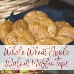 Apple Walnut Muffin Tops made with whole wheat flour, apples, applesauce and apple cider are perfect for breakfast or an afternoon snack.  