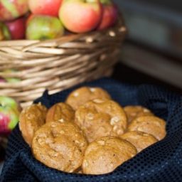 A bowl of Whole Wheat Apple Walnut Muffin Tops
