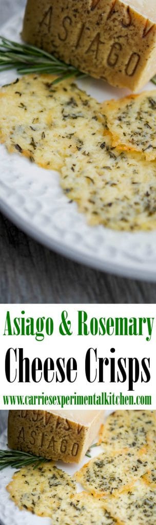 Asiago and Rosemary Cheese Crisps 