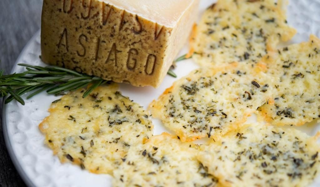 Asiago & Rosemary Cheese Crisps