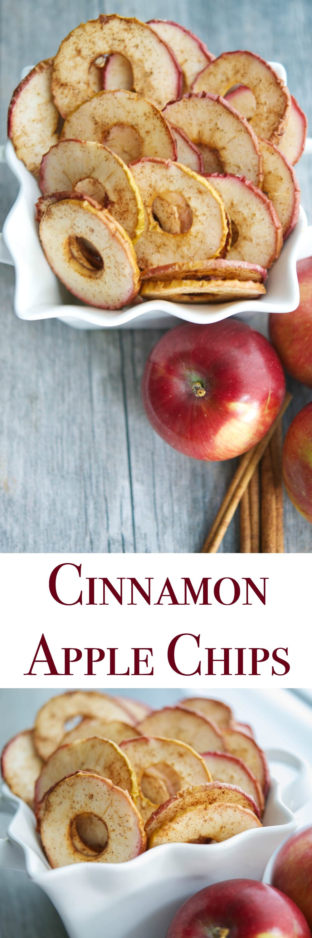Cinnamon Apple Chips, made with a few simple ingredients like McIntosh apples, cinnamon and sugar are a healthy snack your whole family will love.