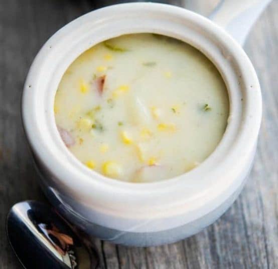 Corn Chowder made with fresh corn on the cob and chunks of potatoes in a creamy broth is delicious and satisfying. 