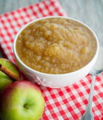 Homemade Applesauce in a bowl.