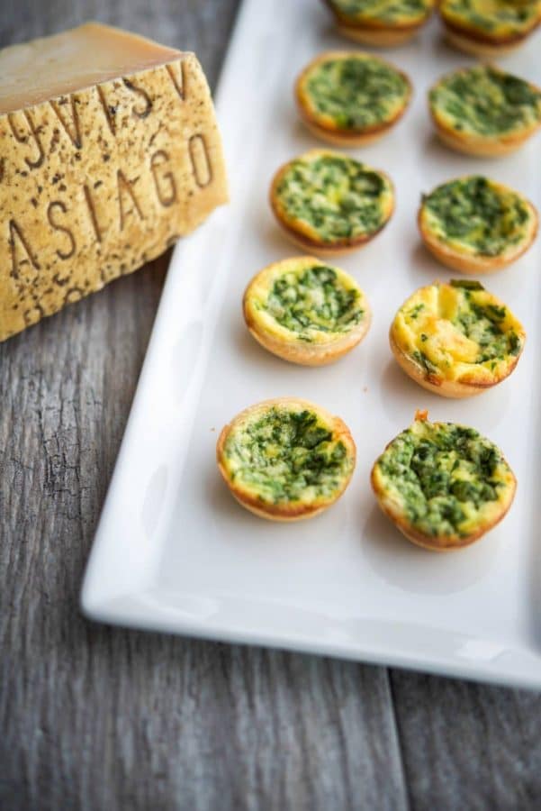 Mini Spinach & Asiago Quiche