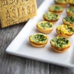 Mini Spinach & Asiago Quiche