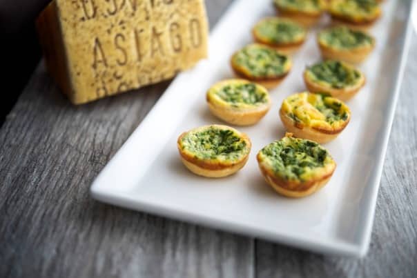 Mini Spinach & Asiago Quiche