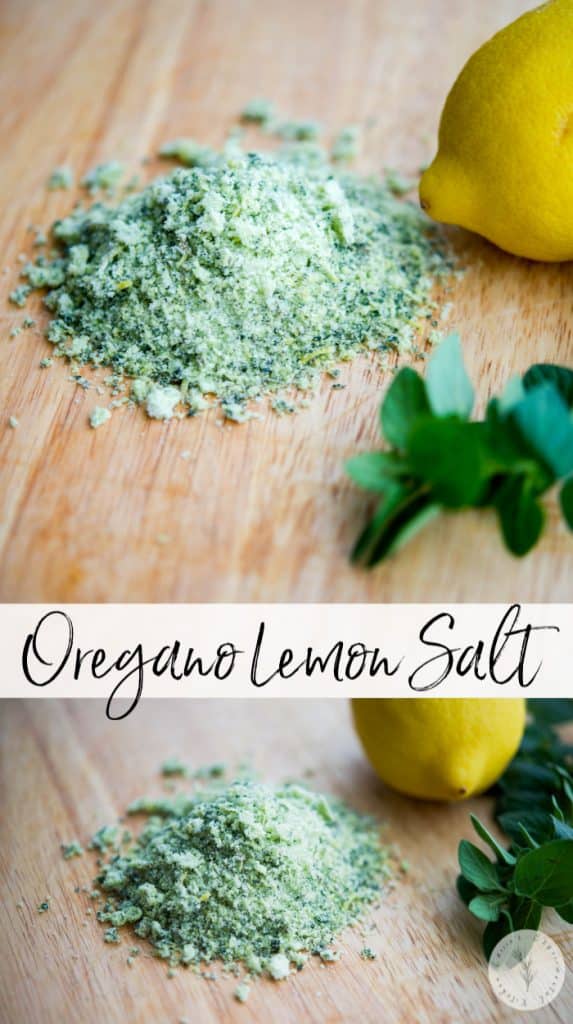 Making your own flavored salt , like this DIY Oregano Salt, is quick and easy. Use to season meat, poultry, fish, vegetables or pasta.