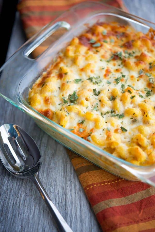 This Pumpkin & Sage Baked Macaroni is perfect any time of the year, but would make a lovely addition to your holiday get togethers. 
