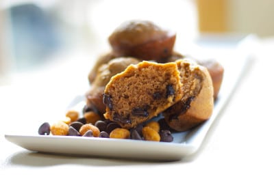 Chocolate Peanut Butter Banana Muffins