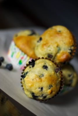 Low Fat Blueberry Muffins