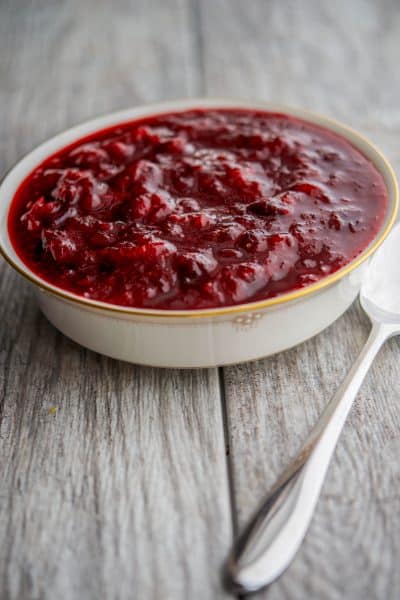This cranberry sauce scented with fresh oranges and cinnamon is perfect on your Thanksgiving table.