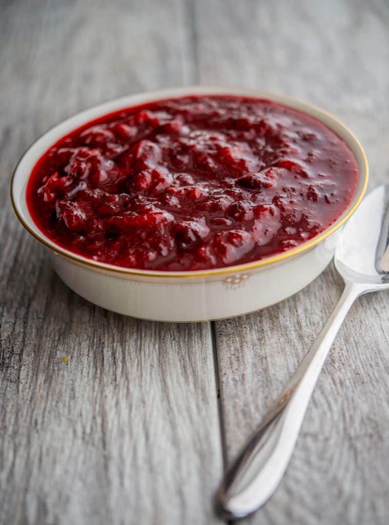 This cranberry sauce scented with fresh oranges and cinnamon is perfect on your Thanksgiving table.