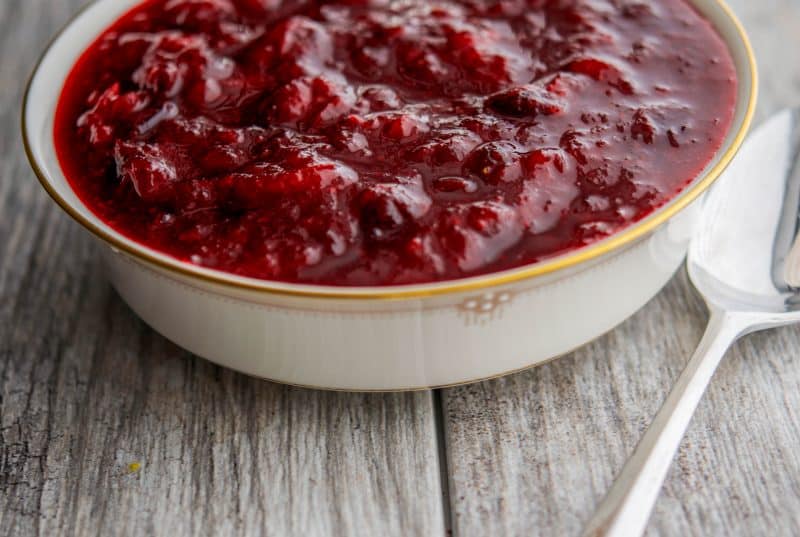 This cranberry sauce scented with fresh oranges and cinnamon is perfect on your Thanksgiving table.