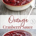 This cranberry sauce made with fresh oranges and ground cinnamon would go perfectly on your Thanksgiving table (and taste great on leftover sandwiches too!)