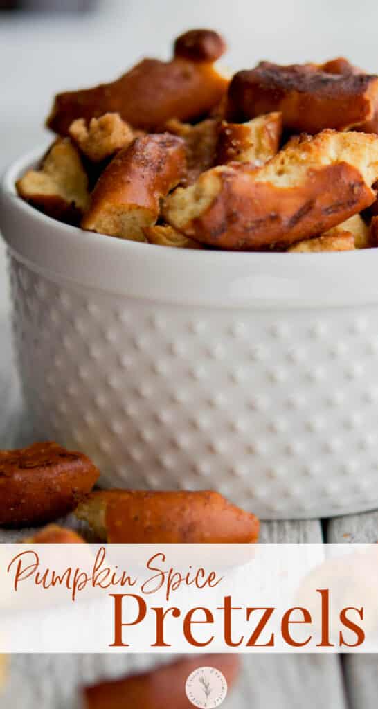 All you need are four simple ingredients and 15 minutes to make these Pumpkin Spice Pretzels. They're the perfect Fall snack!