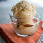 A close up of Pumpkin Maple Pecan Ice Cream