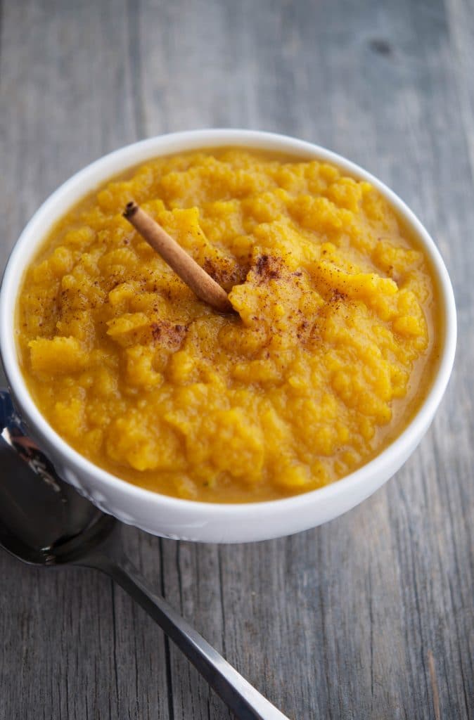 The sweet flavor of butternut squash and ground cinnamon combined with whiskey make this a tasty Fall side dish. 