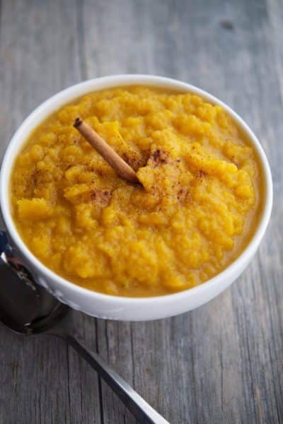 The sweet flavor of butternut squash and ground cinnamon combined with whiskey make this a tasty Fall side dish. 
